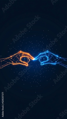 Two_hands_are_about_to_hold_together, generated ai