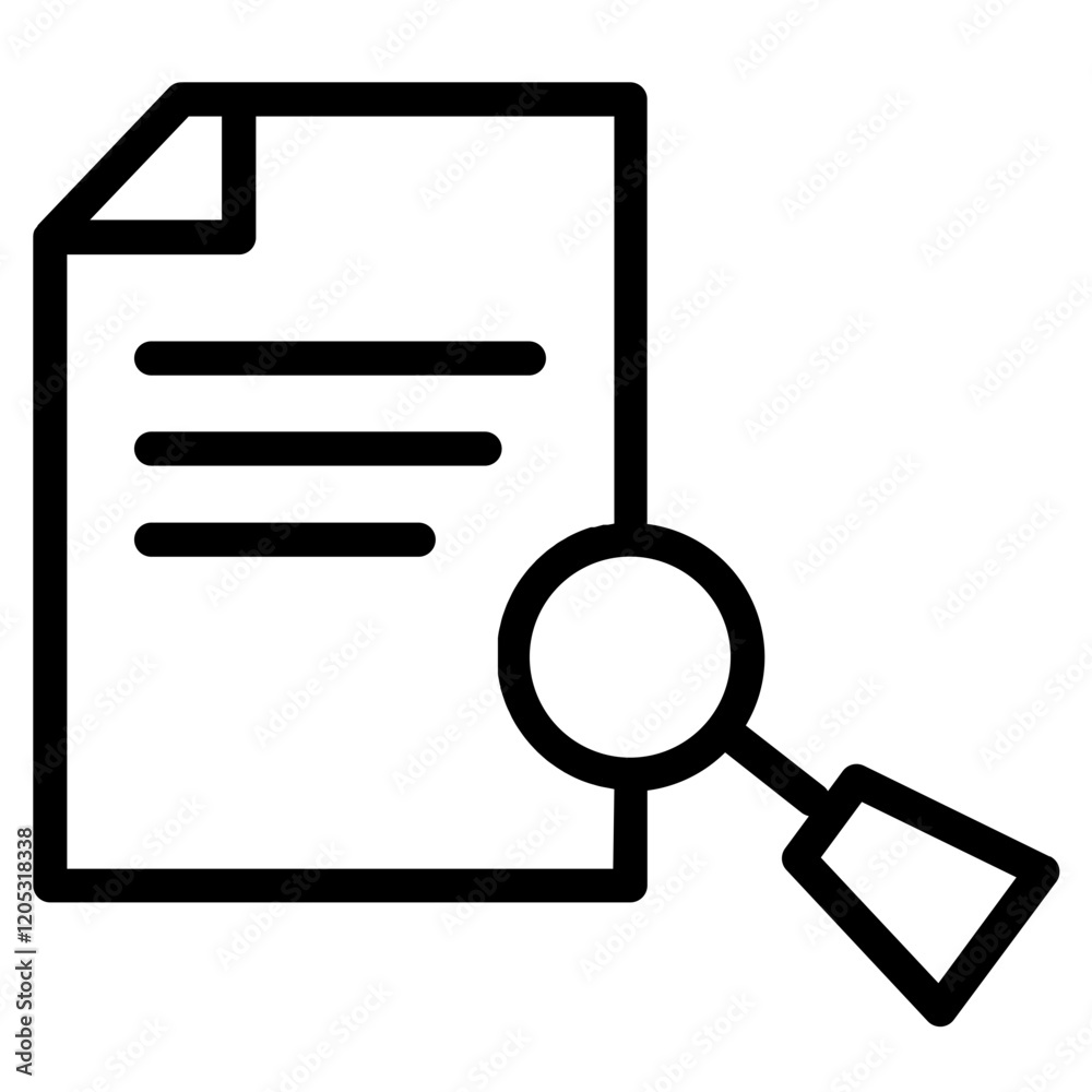 Office Search Business Line Icon Office Search Business Line Icon