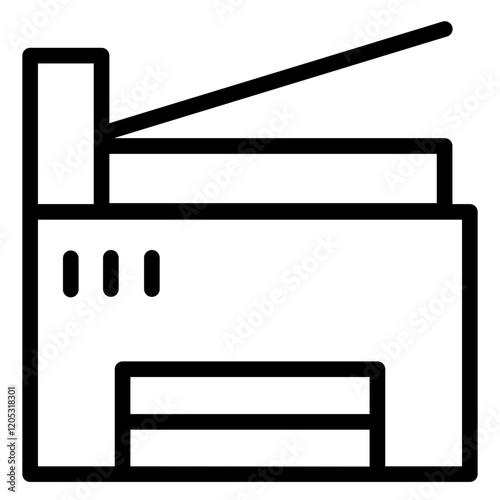 Office Photocopier Technology Line Icon