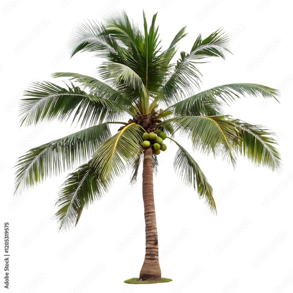 Fototapeta premium coconut tree isolated on white background