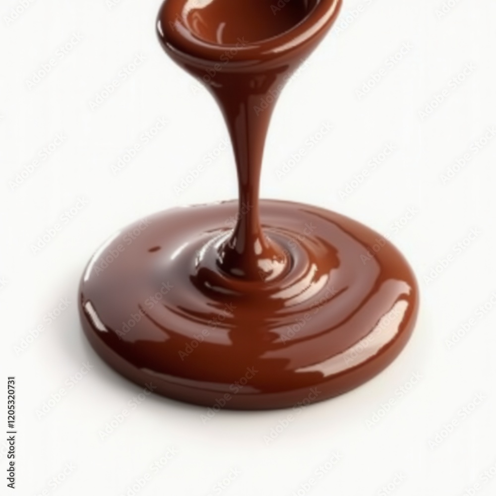 Melted Brown Chocolate Dripping On Transparent Background, With Clipping Path 3D Illustration. Stock Illustration Melted Brown Chocolate Dripping On Transparent Background, With Clipping Path 3D Illustration. Stock Illustration