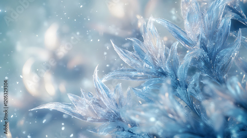 Close-up of frost on plants at sunrise
