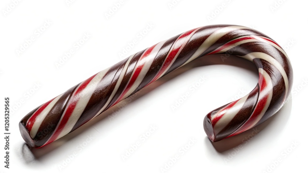 High-resolution panoramic sticker: chocolate-dipped candy canes, a sweet holiday treat perfect for festive Christmas designs.