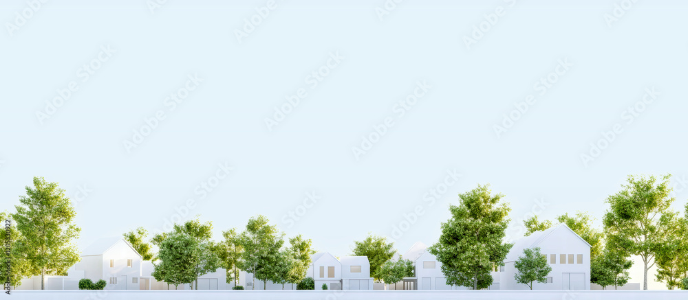 Obraz premium 3Dの住宅模型の街並み