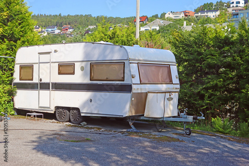 Сaravan, travel trailer, camper, tourer or camper trailer in Alesund, Norway