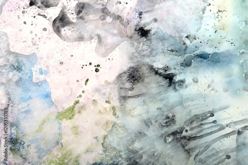 
dirty background of ink stains on white