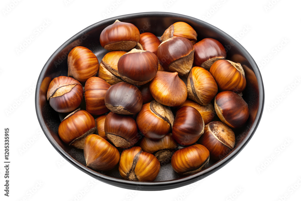 Obraz premium chestnuts on a white background