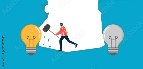 Social media illustration, business concept, web design


