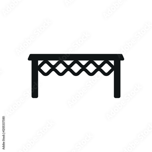 Coffee table icon represents style and functionality, perfect for home decor, interior design, and furniture-related illustrations.