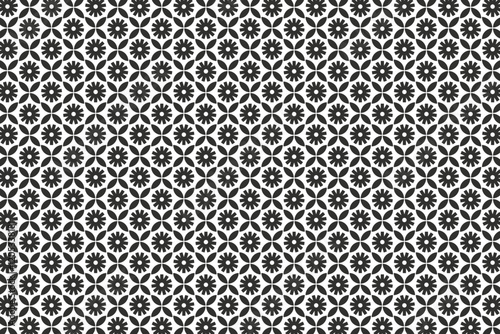 black and white geometric flower background abstract