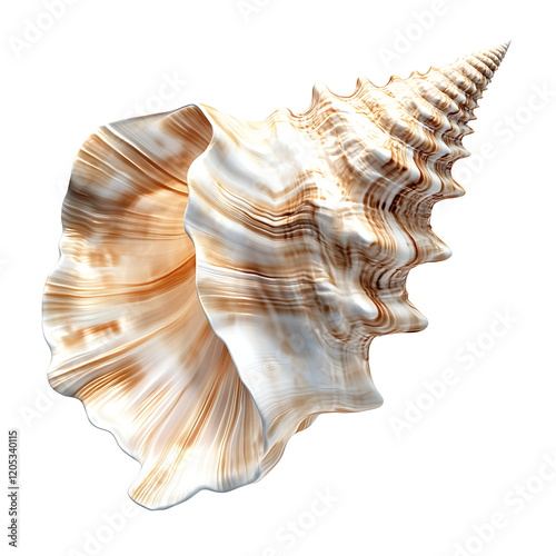 Beautiful seashell conch isolated on a white background