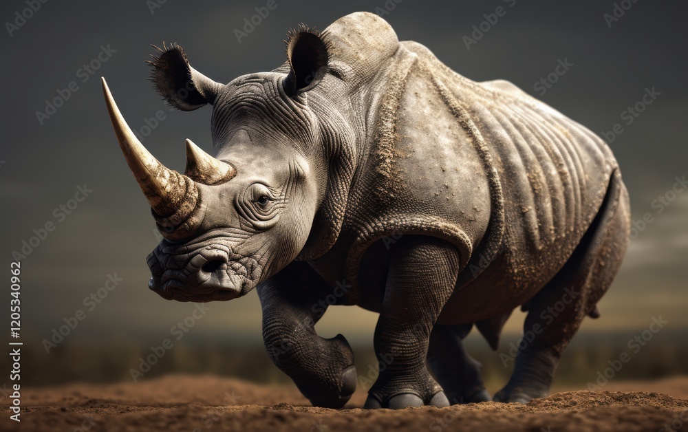 Fototapeta premium White Rhino in the Wild