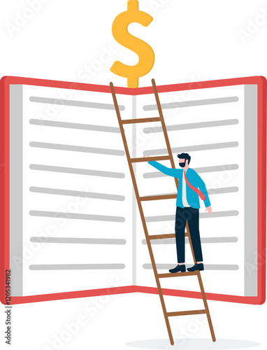 Social media illustration, business concept, web design

