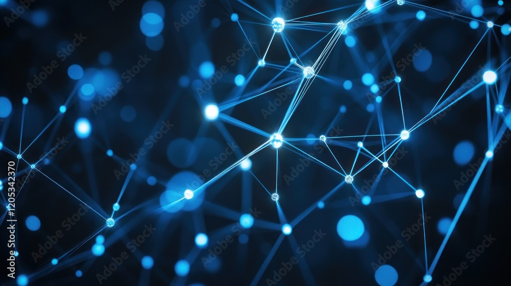 Obraz premium Abstract Blue Network Connection