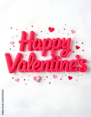 Happy Valentine's in pink color 