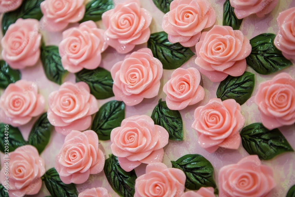 A detailed shot of a cake adorned with pink roses, perfect for decoration or presentation A detailed shot of a cake adorned with pink roses, perfect for decoration or presentation