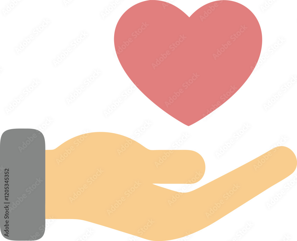 Helping Hand with Heart Artwork – Custom Vector File Helping Hand with Heart Artwork – Custom Vector File