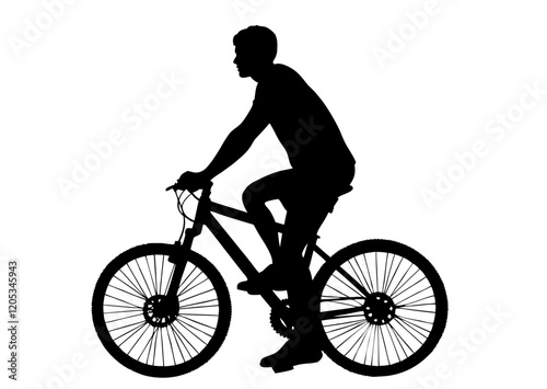 silhouette of a cyclist