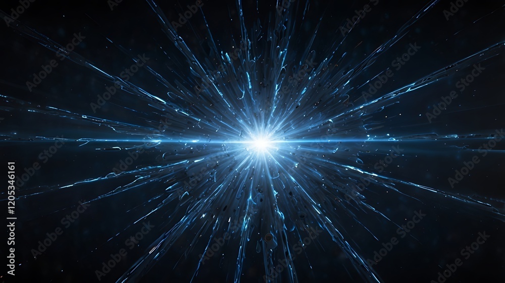 A burst of light radiating outward in a dark, starry background, suggesting energy or explosion. A burst of light radiating outward in a dark, starry background, suggesting energy or explosion.