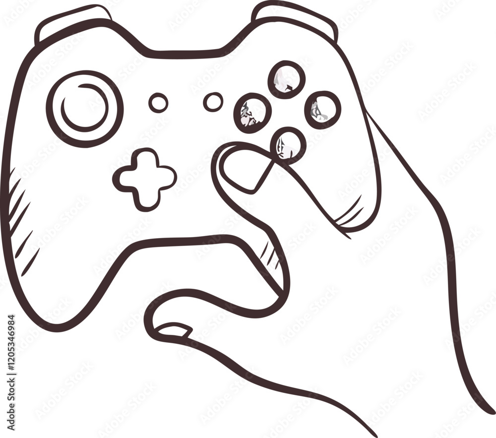 Hand Holding Gamepad Illustration – SVG Graphic Hand Holding Gamepad Illustration – SVG Graphic
