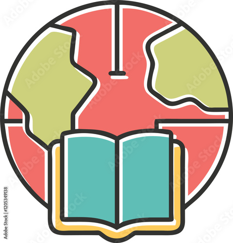 illustration of a book with a cross