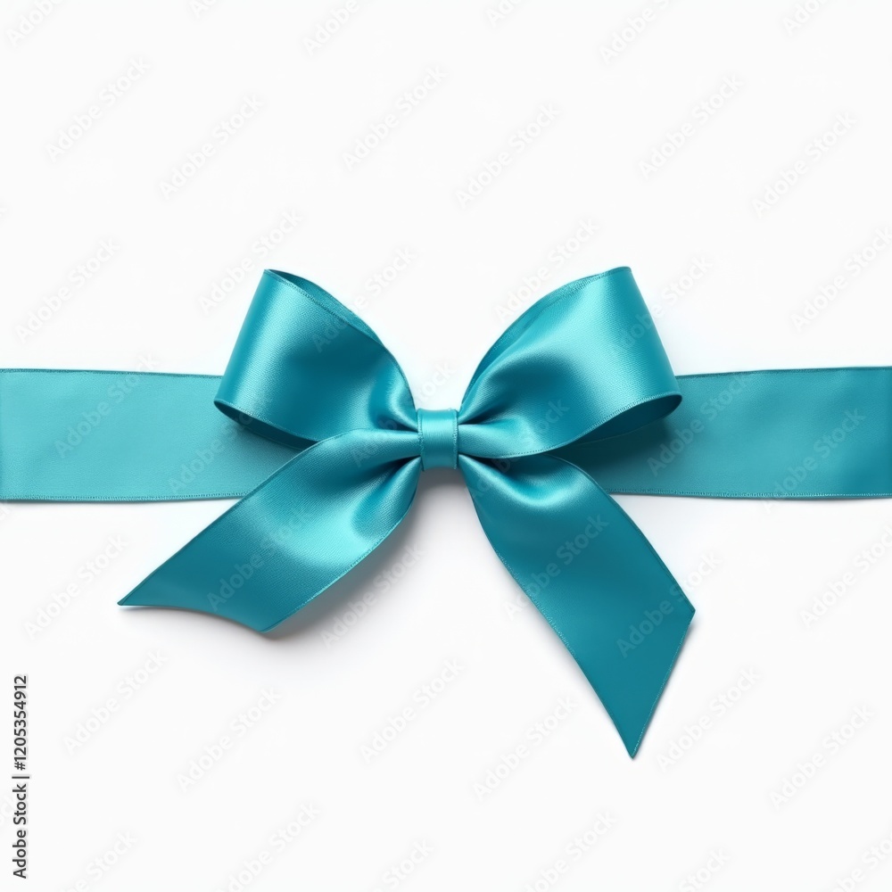 Elegant Turquoise Ribbon Bow Elegant Turquoise Ribbon Bow