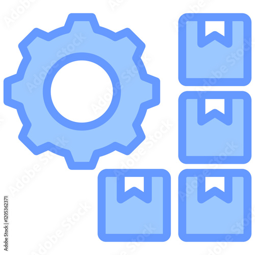 Volume Production Blue Icon
