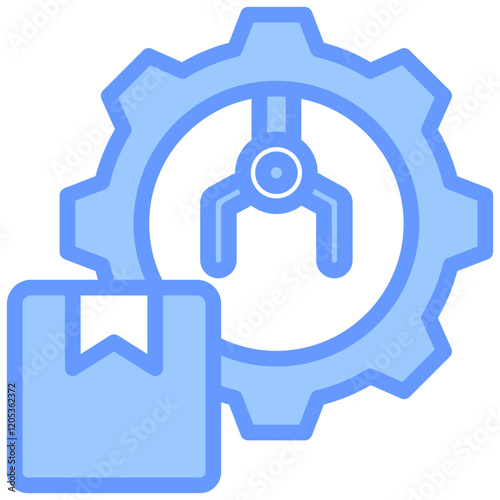 Manufacturing Blue Icon