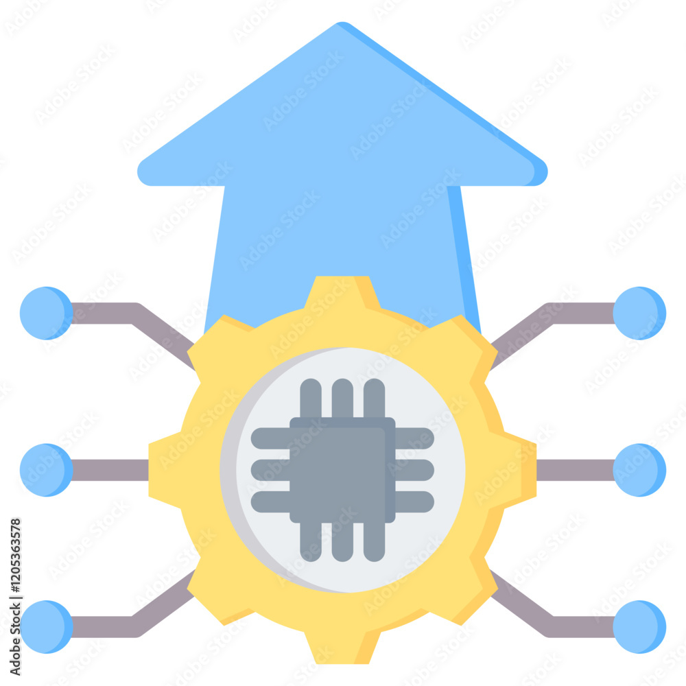 Emerging Technology Flat Icon Emerging Technology Flat Icon