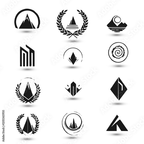 Creative logo set collection, Abstract design concept abstract logo collection Logo can be used for icon brand identity finance	
