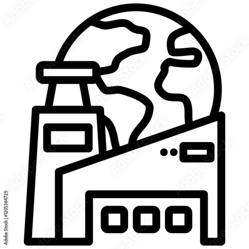 Industrialization Outline Icon
