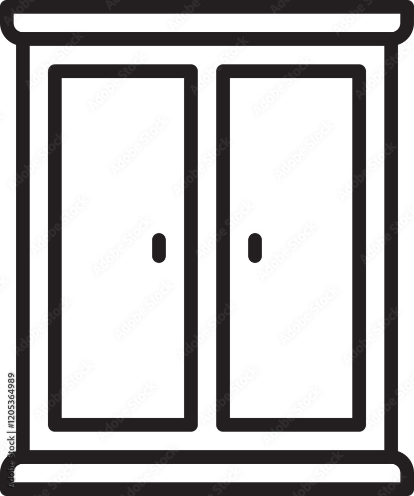 Furniture, home interior icon set. Vector illustration. Outline signs of house interior, editable stroke Furniture, home interior icon set. Vector illustration. Outline signs of house interior, editable stroke