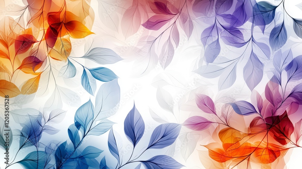 Fototapeta premium Vibrant natural leaf patterns abstract art backgrounds digital artwork vivid environment artistic viewpoint organic concept