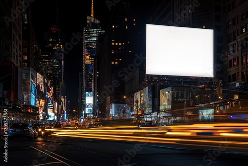 Wallpaper Mural Blank billboard in Times Square at night Torontodigital.ca