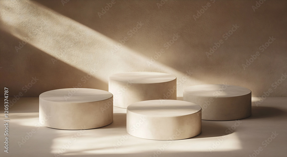 Soft-lit circular platforms Soft-lit circular platforms