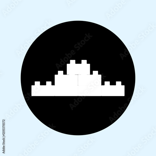 Brick arrangement vector icon