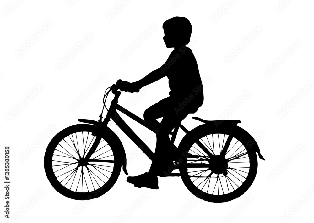 Fototapeta premium child on bicycle