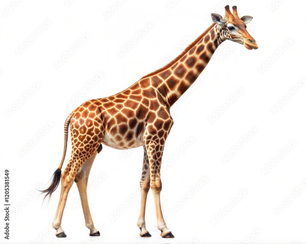 Giraffe isolated on white. Giraffe isolated on white.