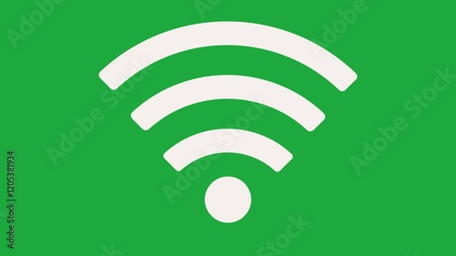 WIFI wave signal animation, wireless Internet access symbol