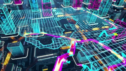 Urban Cityscape Aerial Footage with Dynamic Visual Analytics