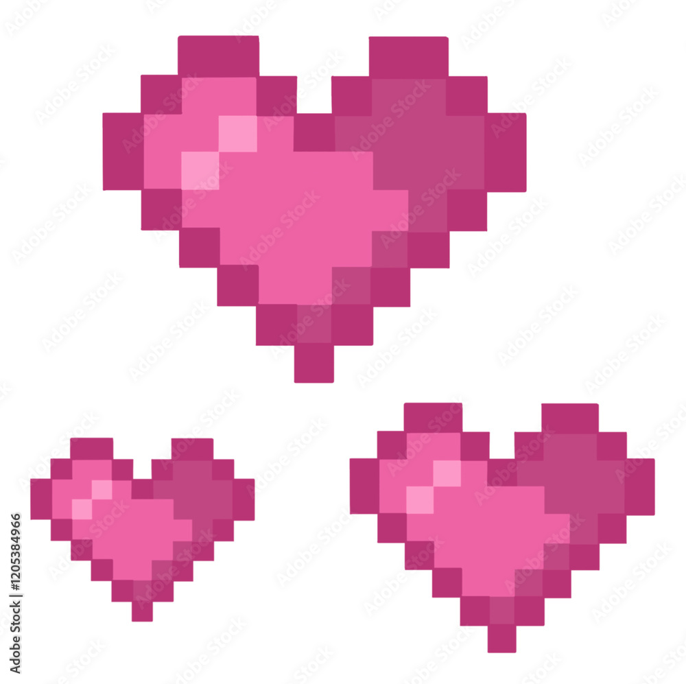 Obraz premium pixel heart pixel art