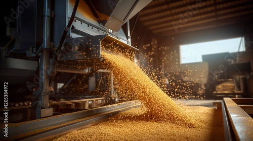 A photo of a grain cleaner removing impurities