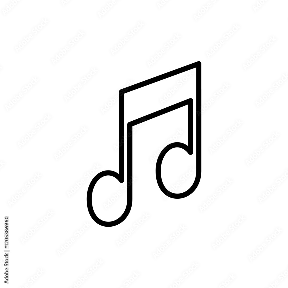 Music icon vector. note music sign and symbol