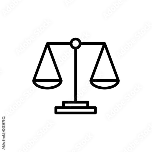 Scales icon vector. Law scale icon. Justice sign and symbol