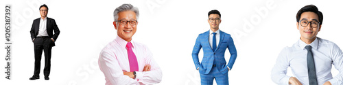 Professional Men in Formal Attire Posing for Business Portraits