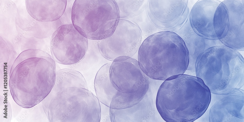 Abstract watercolor background with overlapping purple and blue circles. Abstract watercolor background with overlapping purple and blue circles.