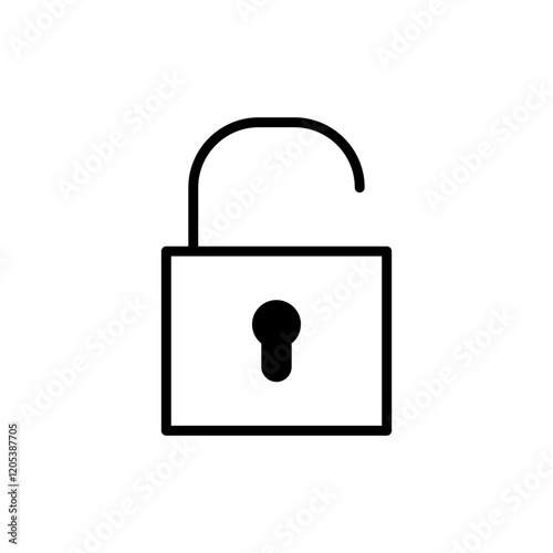 Unlock icon vector. Unlock sign and symbol. unlocked padlock icon