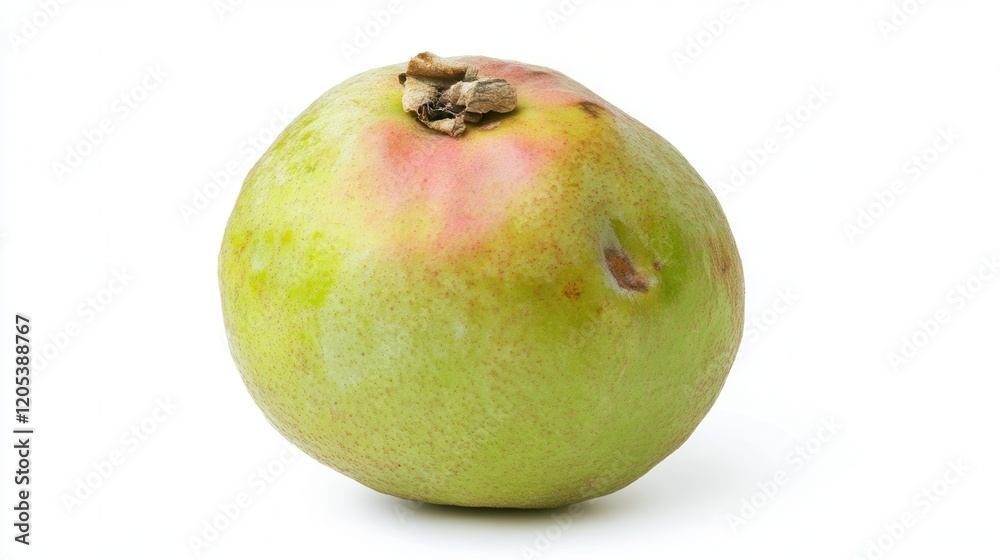 A vibrant green apple featuring a distinct pink spot, showcasing its unique coloration and texture in a fresh and appealing manner. A vibrant green apple featuring a distinct pink spot, showcasing its unique coloration and texture in a fresh and appealing manner.
