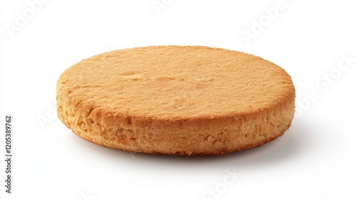 A delicate araffe cookie rests on a clean white surface, contrasting beautifully against a minimalist white background, highlighting its intricate design. photo