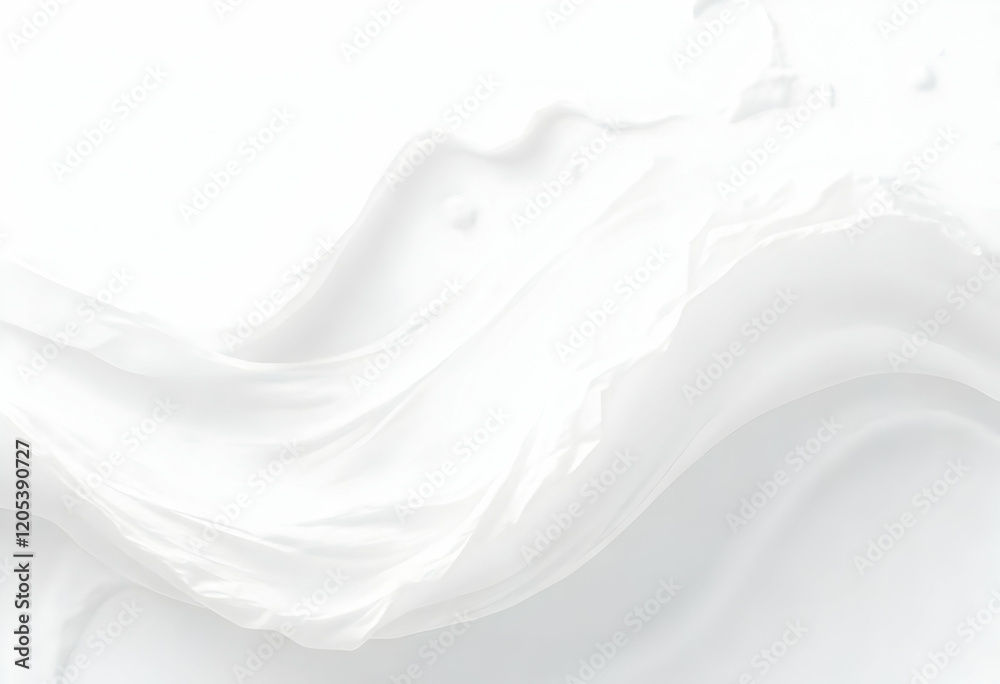 Fototapeta premium Creamy White Liquid Splash Background Texture